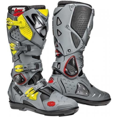 BOTAS SIDI CROSSFIRE 2 SRS - CINZA / AMARELO FLUO/PRETO
